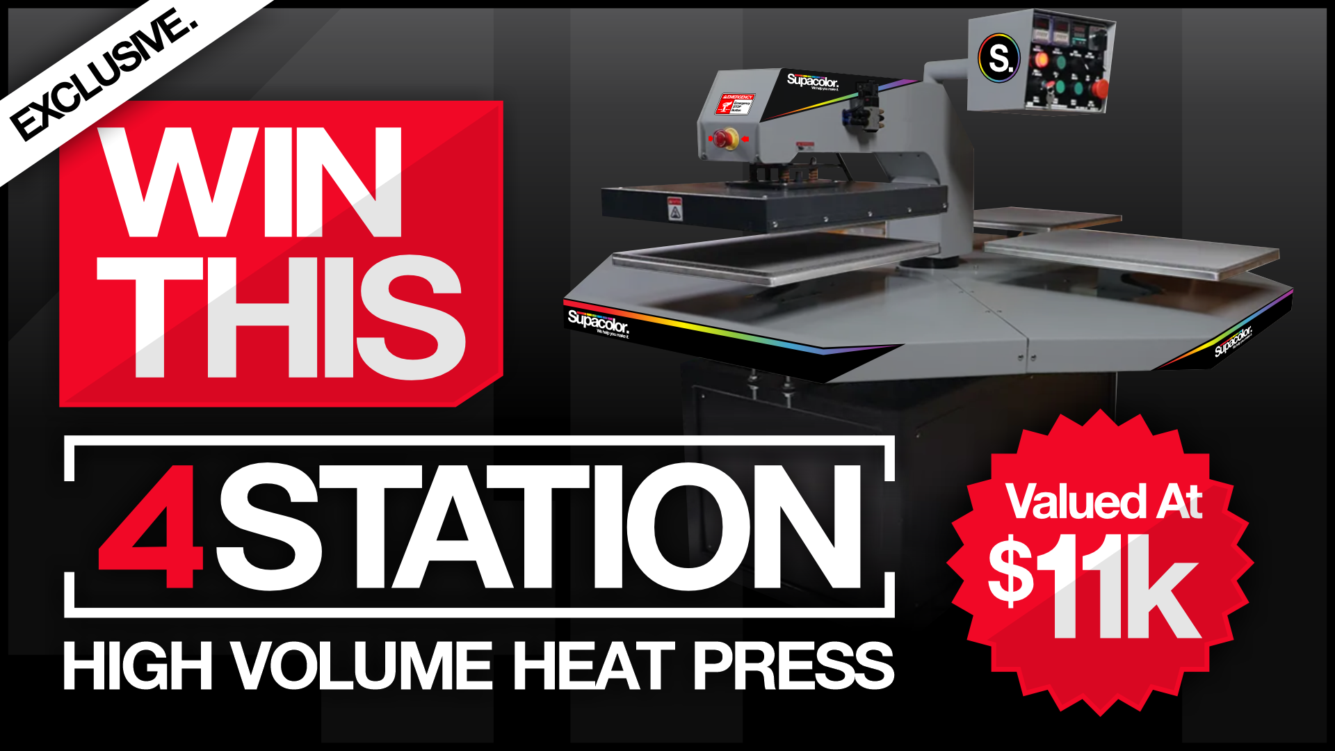 Win This 4 Station Heat Press